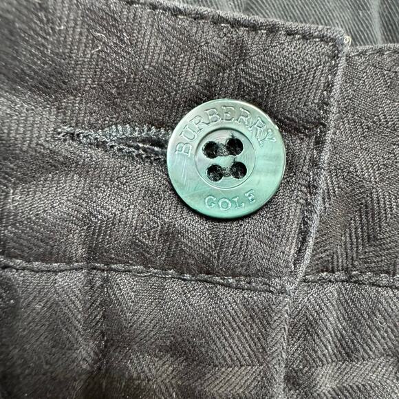 BURBERRY GOLF Black Brocade Straight Leg Pants Size 8 US Womens Cotton Spandex - Picture 3 of 10